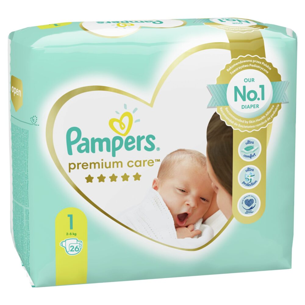 pampers premium care pieluchy 1 newborn 156 szt