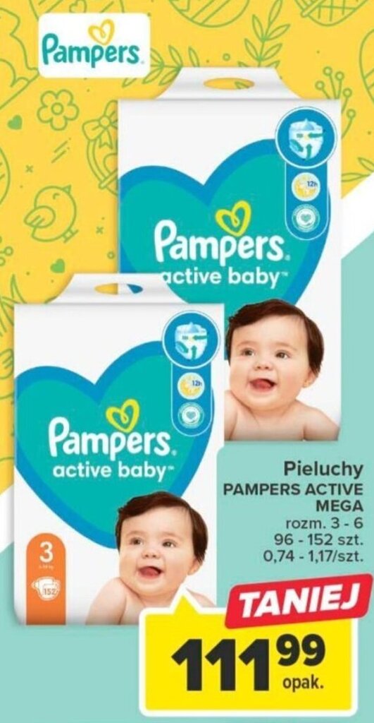 pampers placzaca pielucha