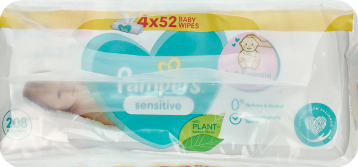 pampers sensitive chusteczki nawilżane sensitiv 6x56 szt