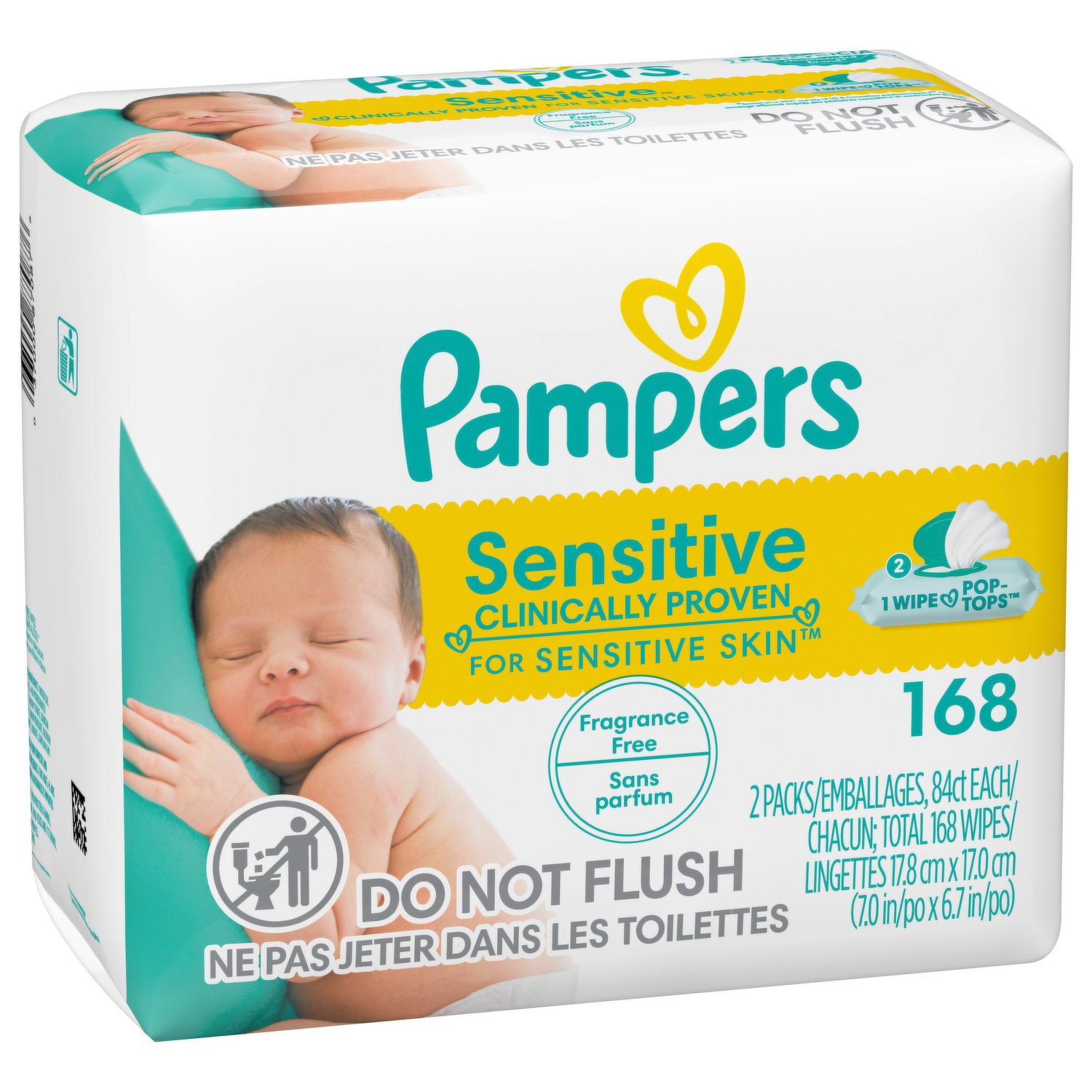 pampers sensitive chusteczki nawilżane sextet 6x56 sztuk