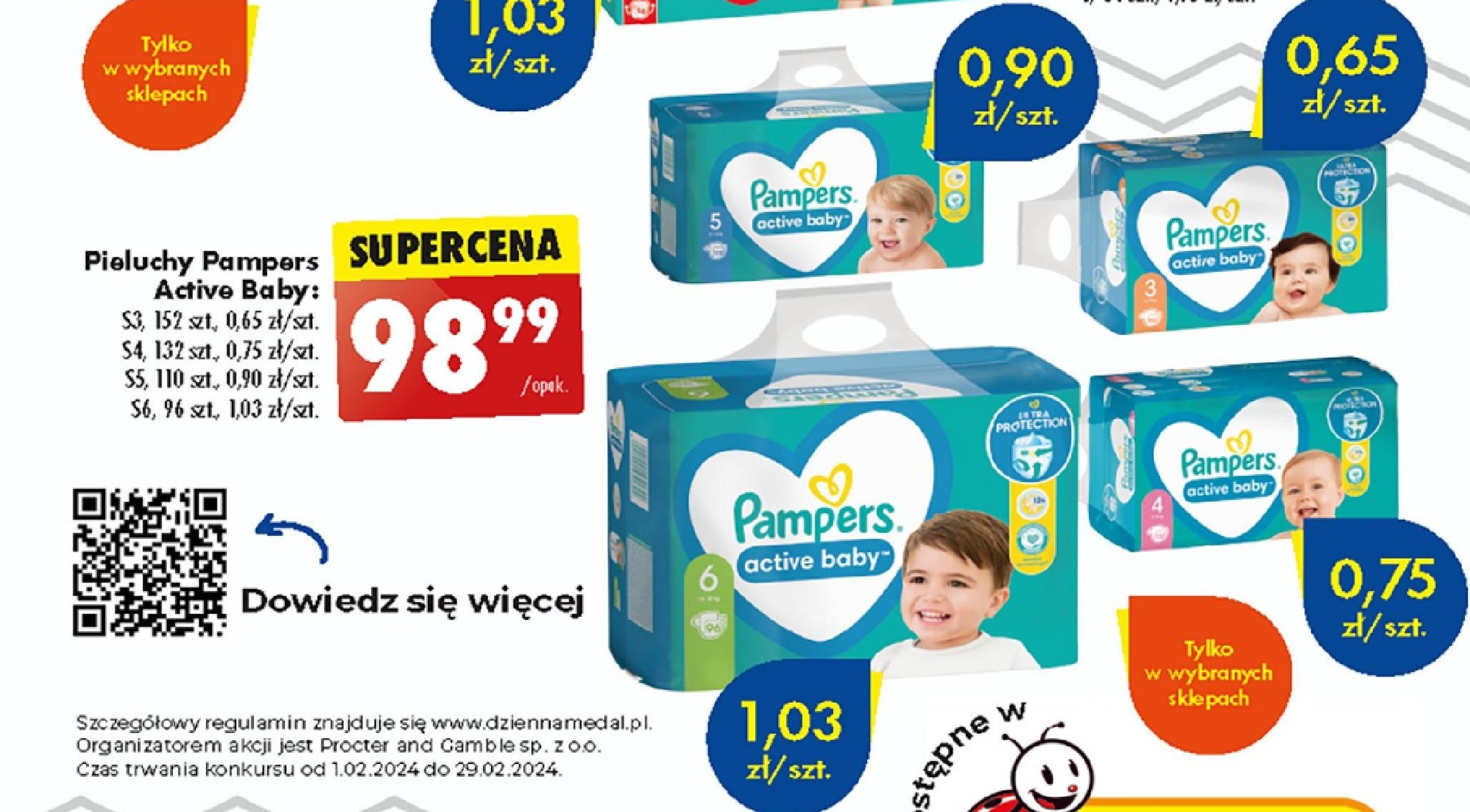 pampers active baby 4 174 szt