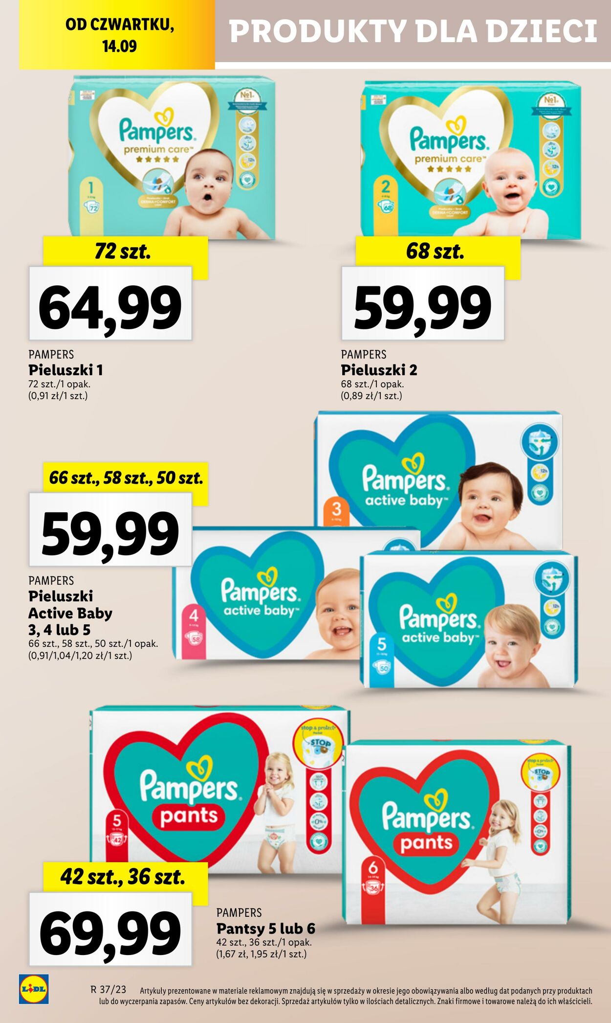 tanie pieluchy pampers premium care 3