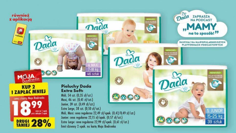 pieluchomajtki pampers 6 biedronka