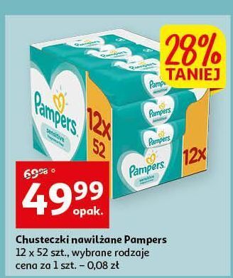 pampers sensitive chusteczki nawilżane 4 x 52 sztuk