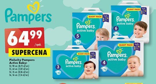 chusteczki pampers 6x64