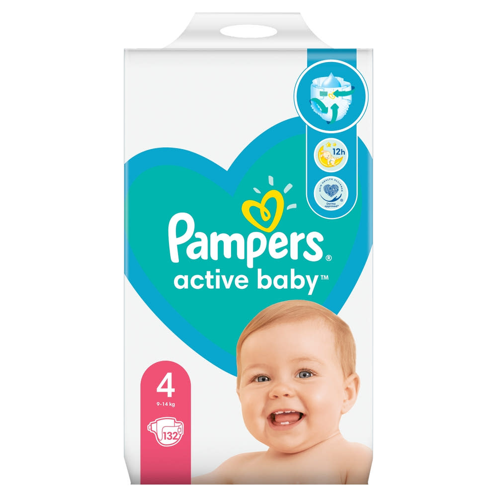 pampers active baby-dry pieluchy rozmiar 3 midi 4-9kg 174 sztuki