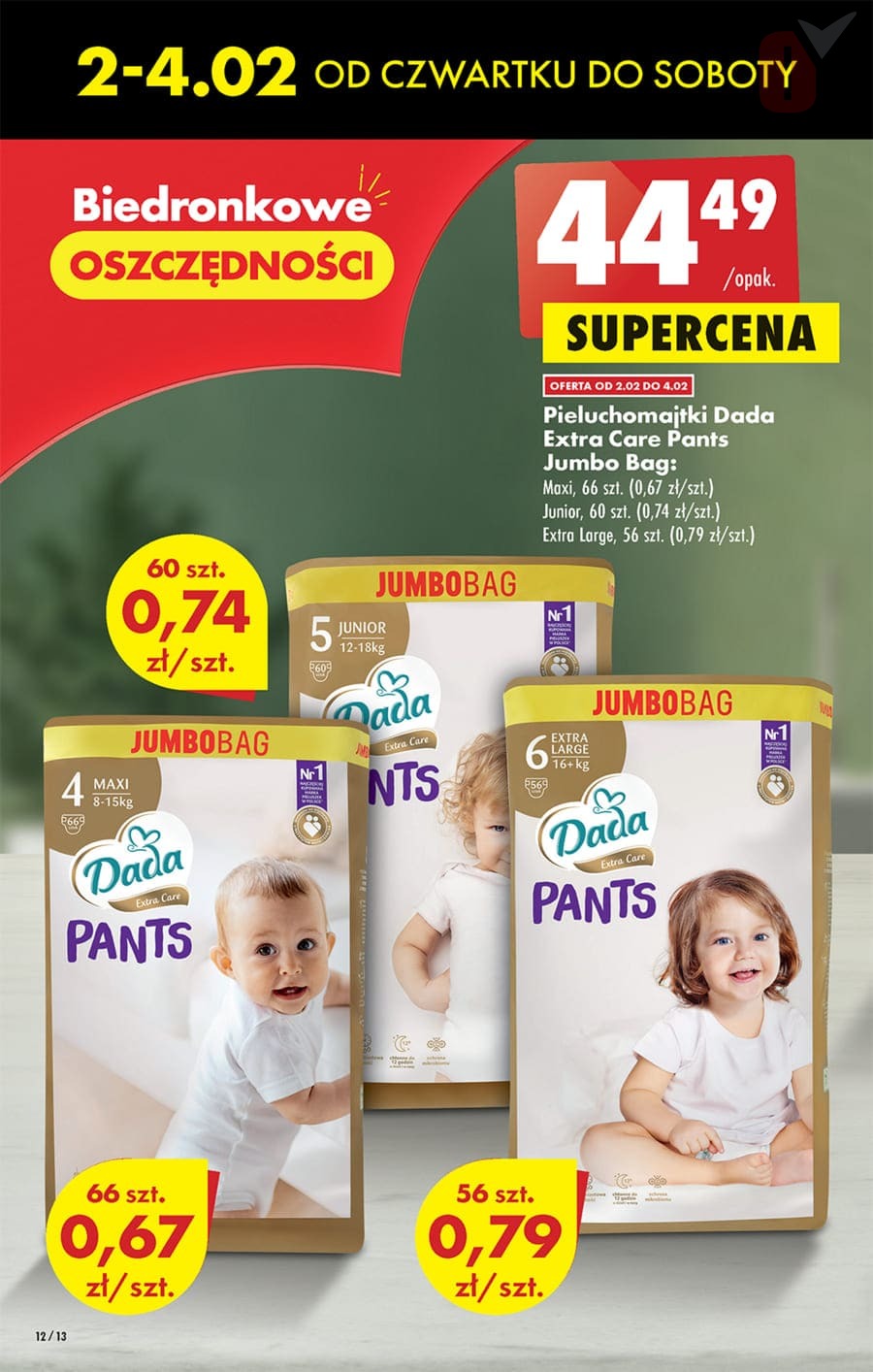 pampers pants 4 szt