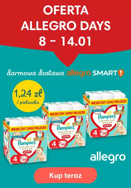 allegro pieluchy pampers 3