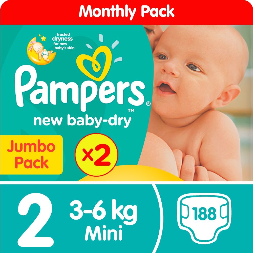 mega box pampers ile w opakowaniu