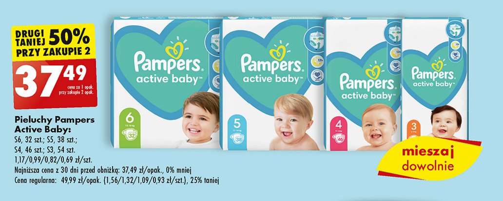 pieluchomajtki pampers rossman za 16.99