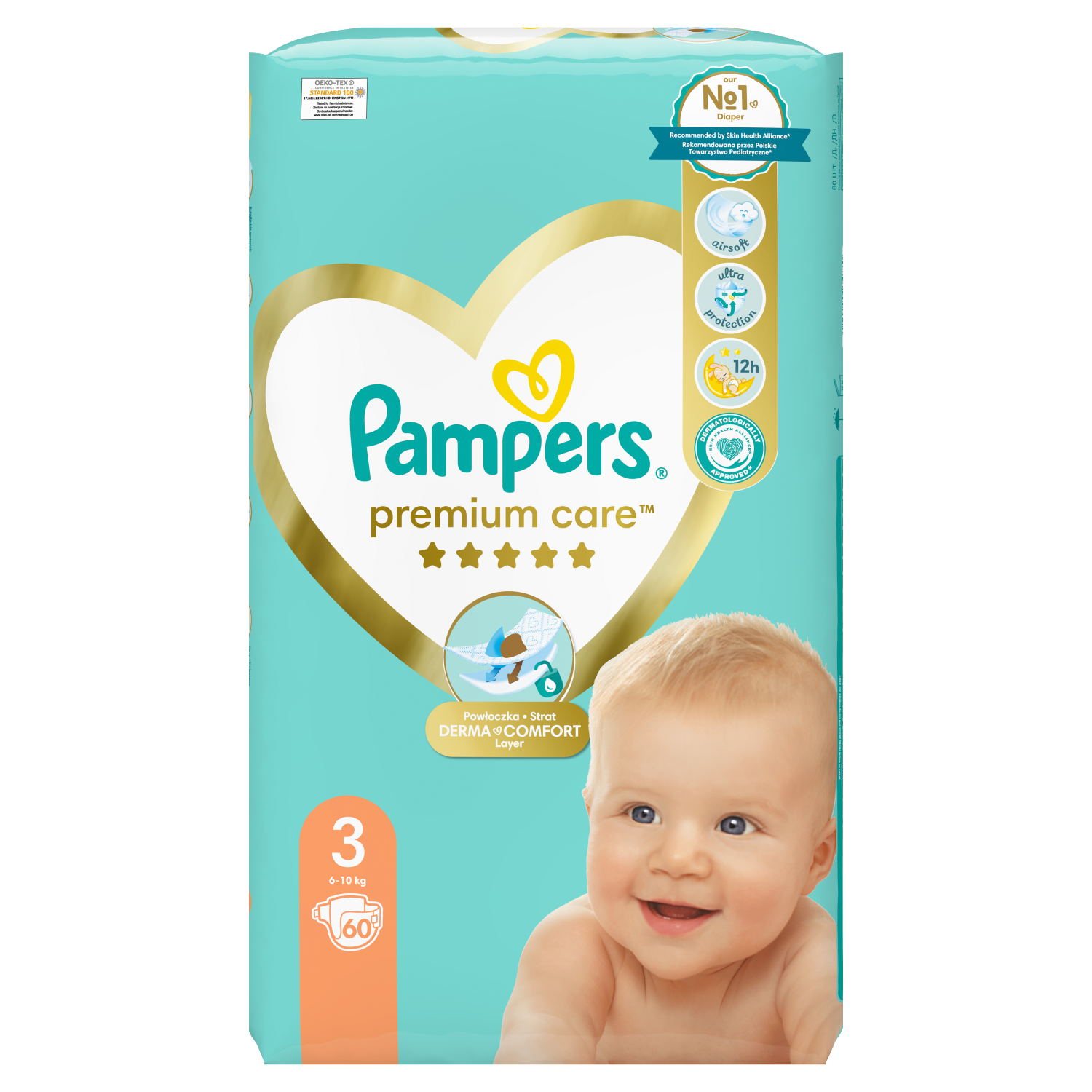 pieluchy premium care rozmiaro 3 204 szt pampers