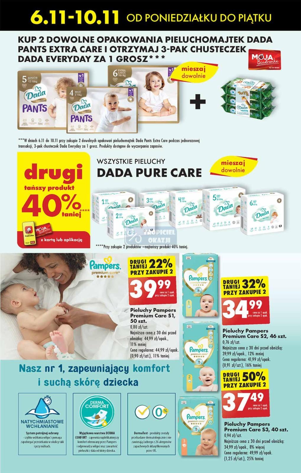 pampers biale 2