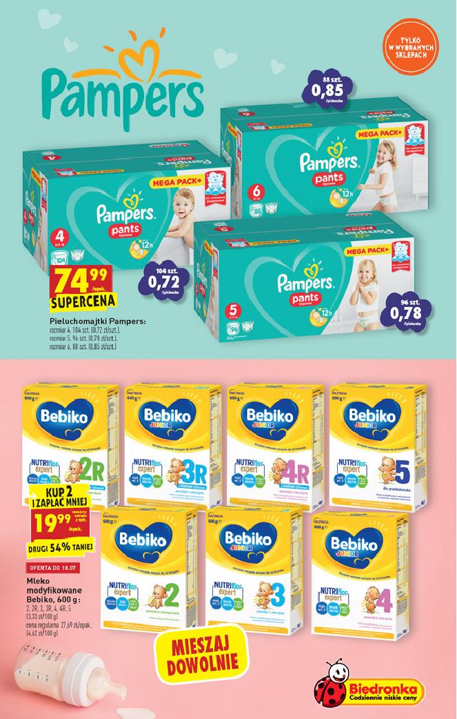 pampers pieluchy powyzej 9kg