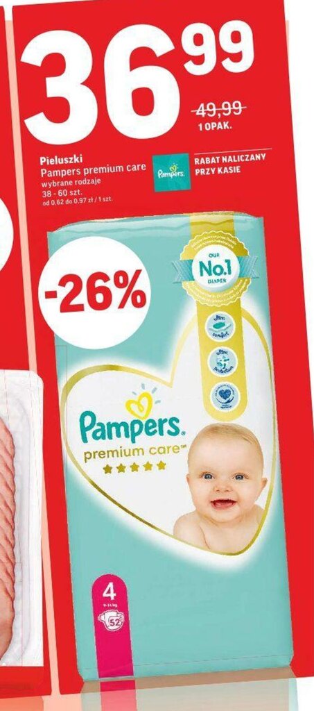 pieluchomajtki pampers 4 maxi 100 sztuk