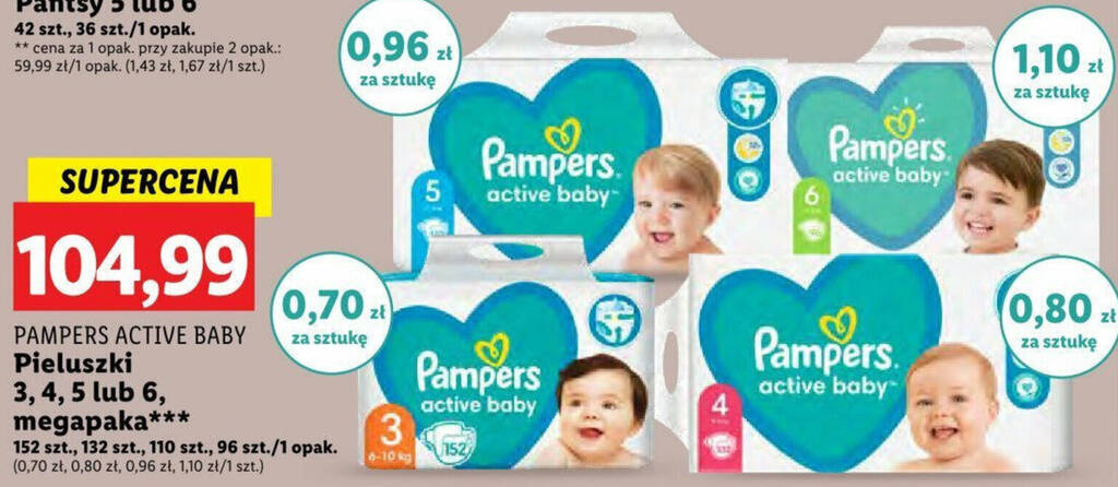 pieluchomajtki pampers jumbo rozmiar 3