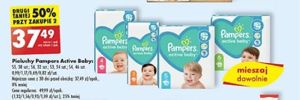 pieluchy pampers active baby 70 szt