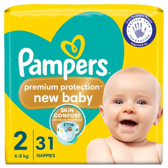 pampers premium care 1barwiące na niebiesko