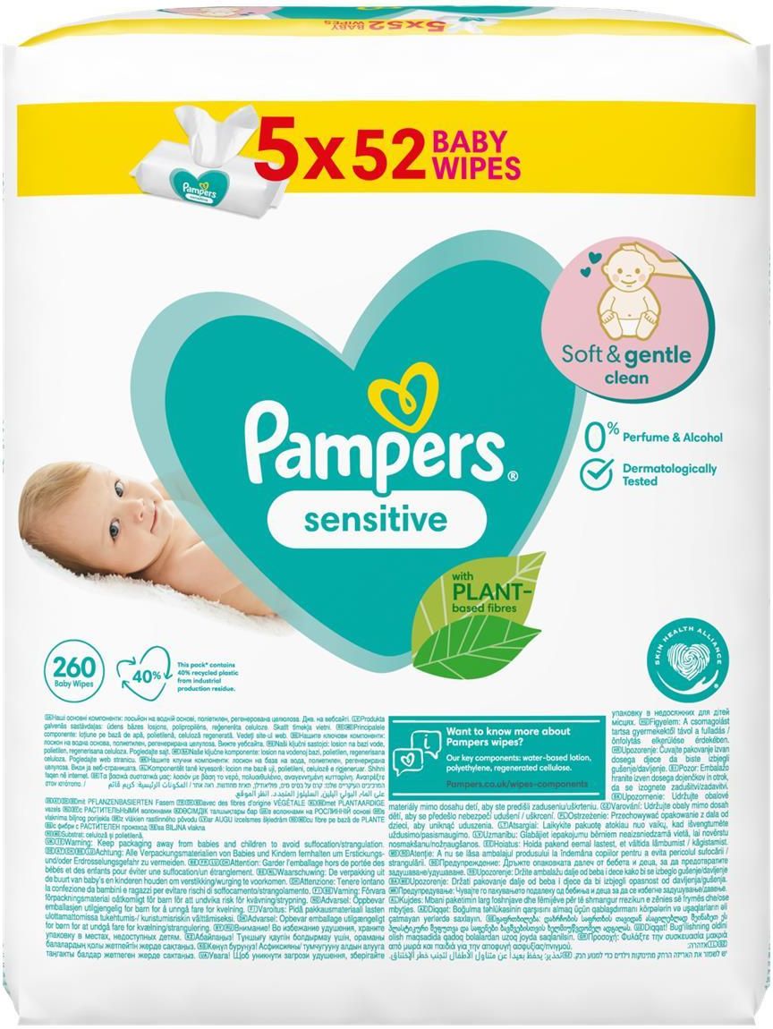 chusteczki pampers fresh clean zawierają parabeny