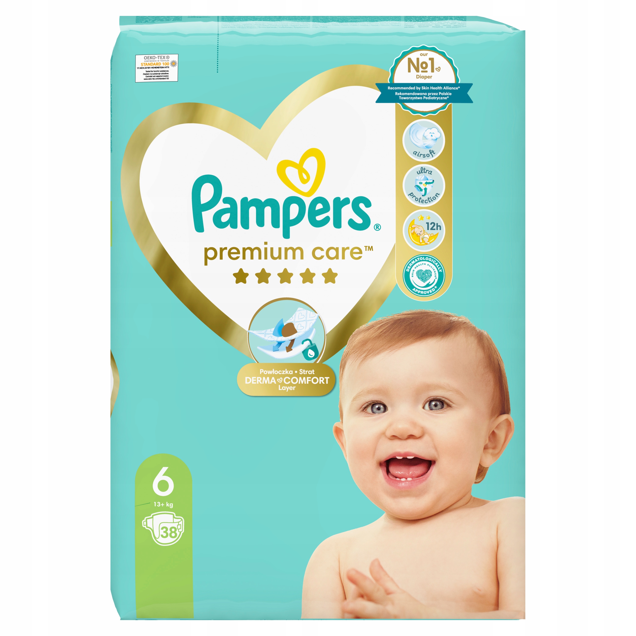 pampers liczba mokrych pieluszek