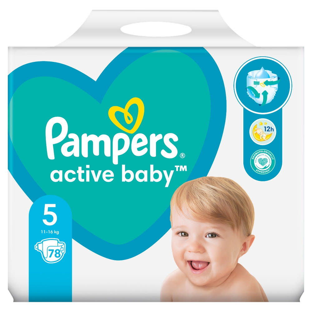 pampers active baby 5 pieluchy pieluszki 156szt